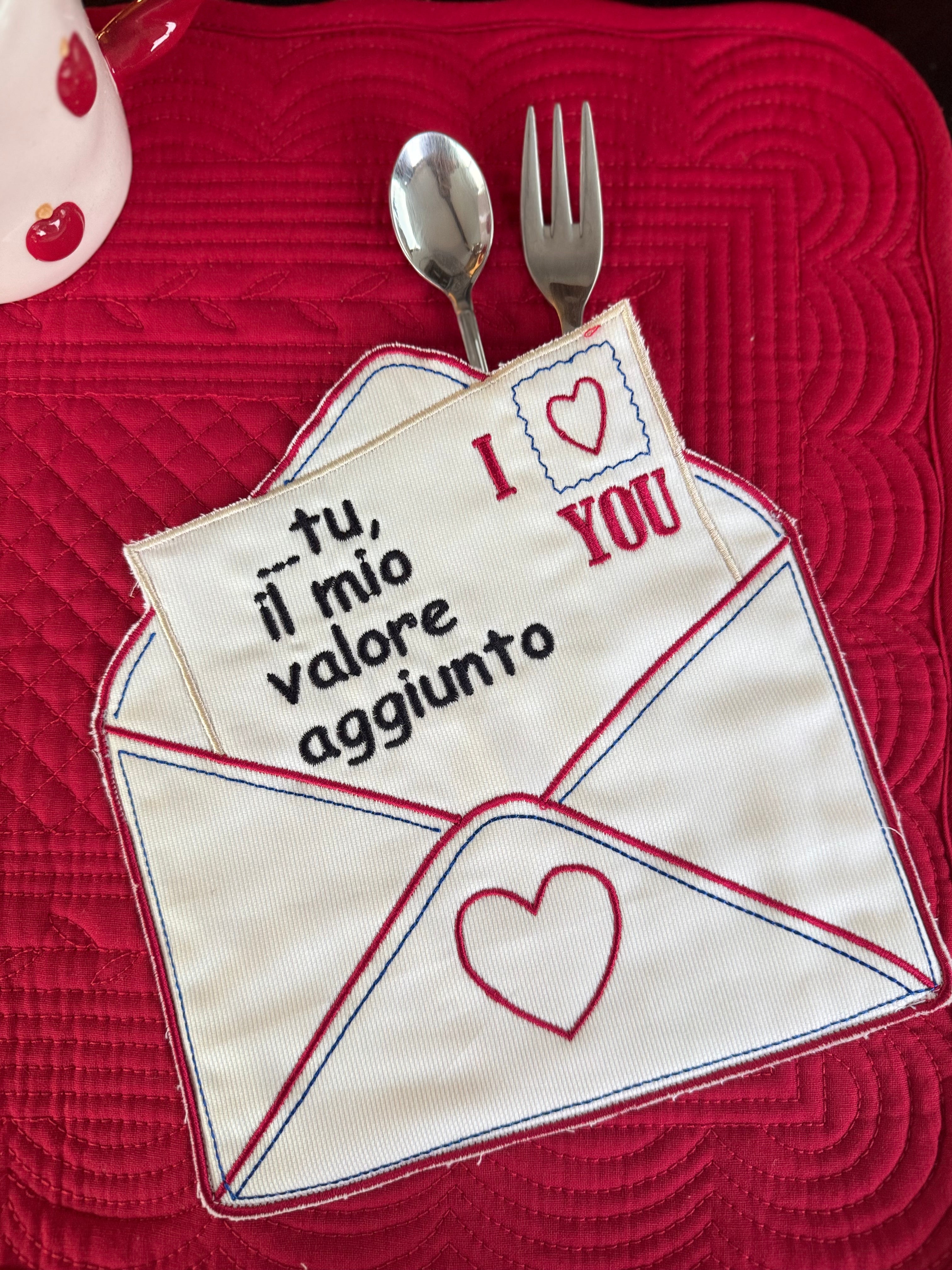 Tovaglietta Lettera - Scrivi il tuo messaggio d'amore