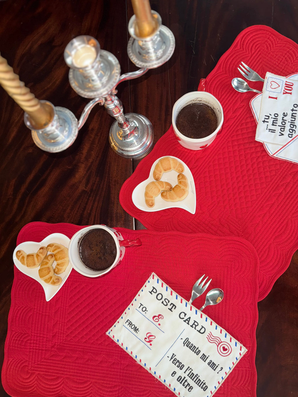 Tovaglietta Cartolina Postale - Scrivi il tuo messaggio d'amore