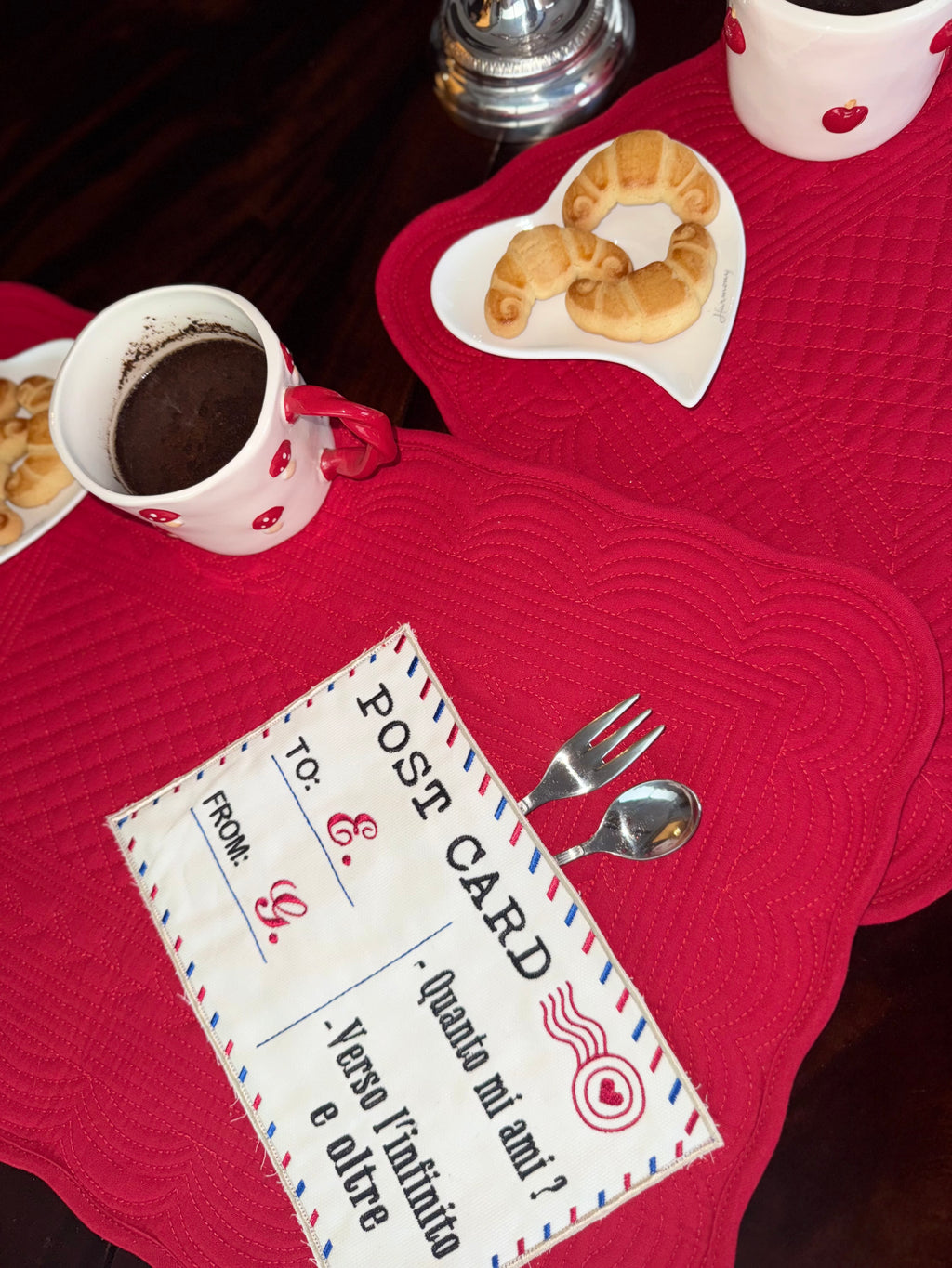 Tovaglietta Cartolina Postale - Scrivi il tuo messaggio d'amore